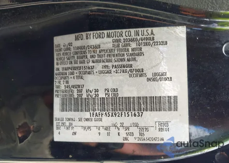 2002 Ford Mustang Gt from USA, damaged, VIN 1FAFP45X92F151637